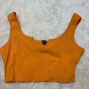 Orange crop top